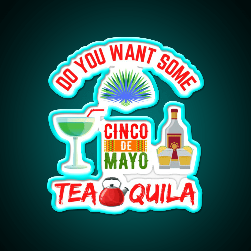Want Some Tequila Party Drink Tequila Led Neon Sign Rgb Color - Shineneon