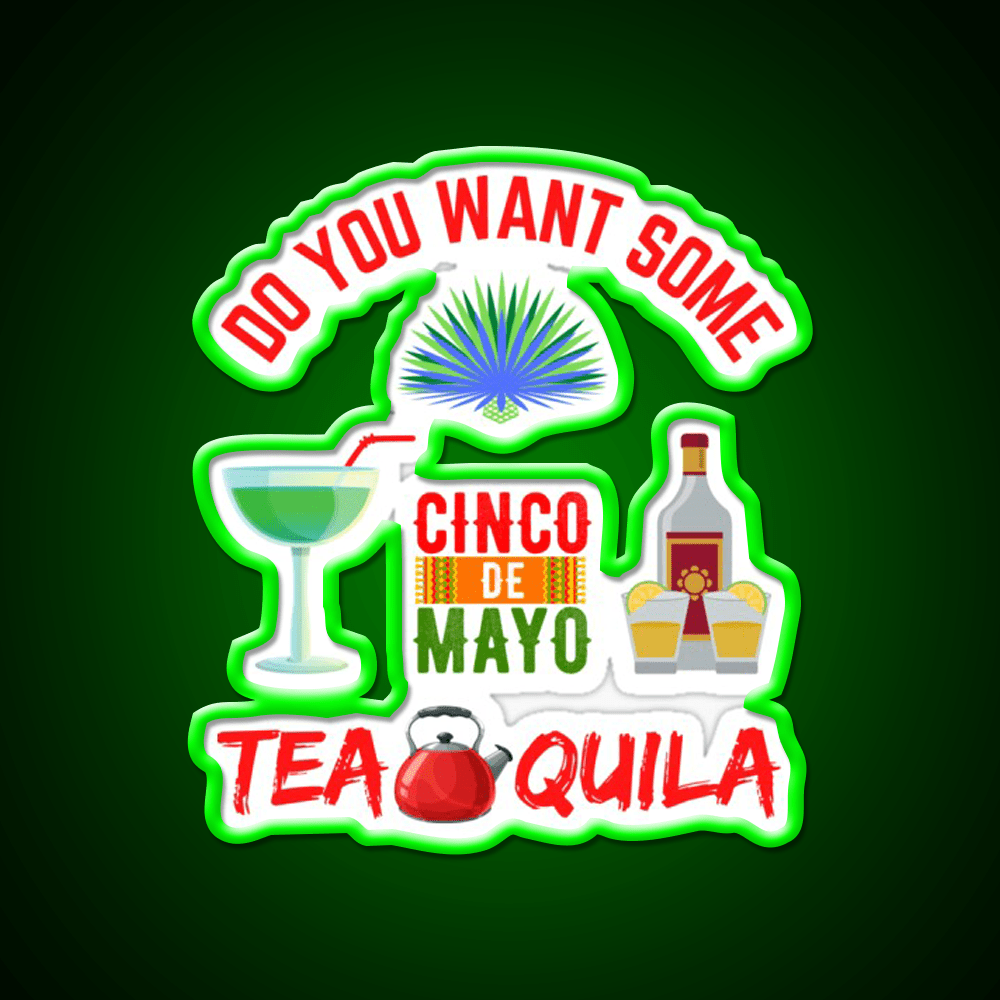 Want Some Tequila Party Drink Tequila Led Neon Sign Rgb Color - Shineneon