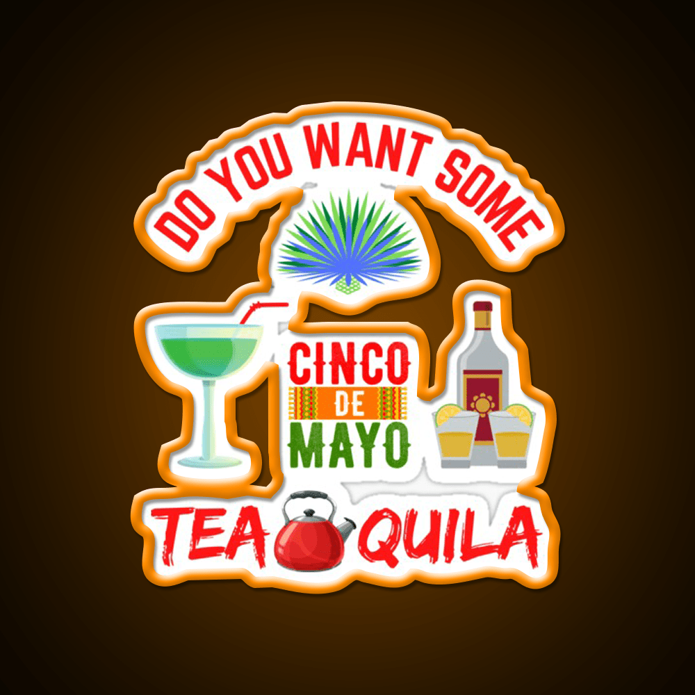 Want Some Tequila Party Drink Tequila Led Neon Sign Rgb Color - Shineneon