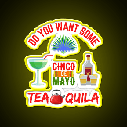 Want Some Tequila Party Drink Tequila Led Neon Sign Rgb Color - Shineneon