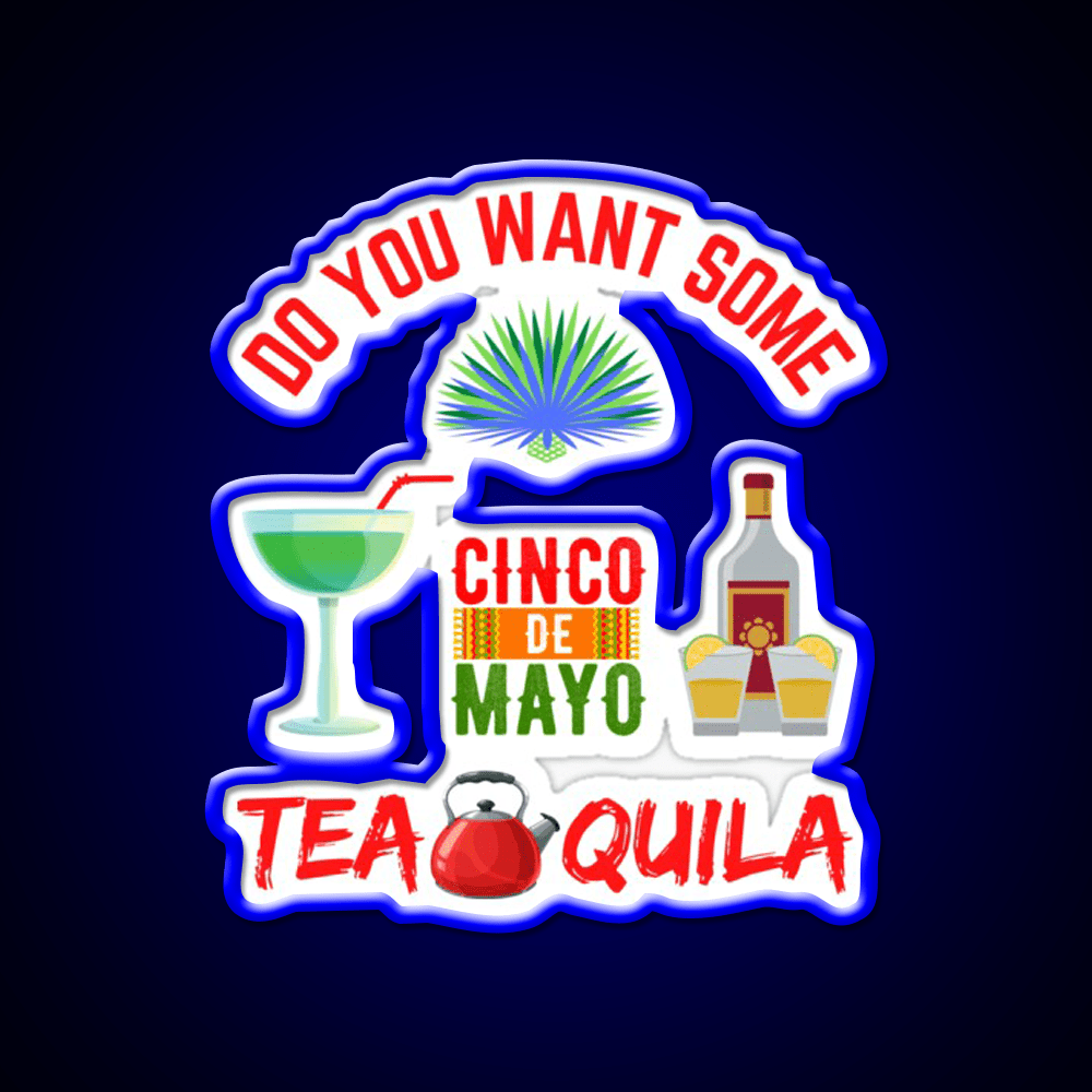 Want Some Tequila Party Drink Tequila Led Neon Sign Rgb Color - Shineneon