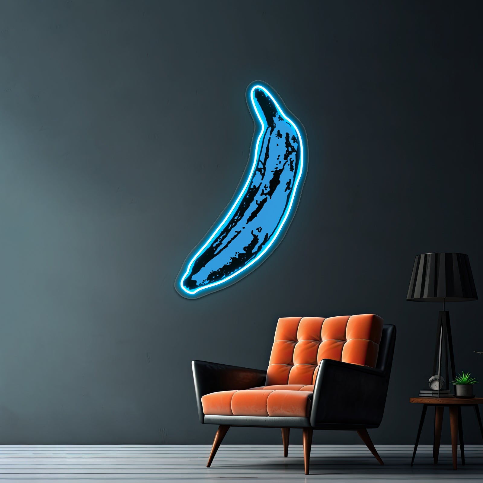 Warhol Banana Blue Artwork Neon Signs Custom | Shineneon