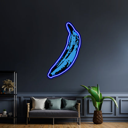 Warhol Banana Blue Artwork Neon Signs Custom | Shineneon