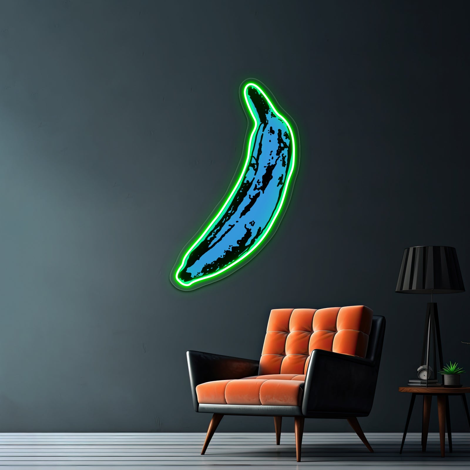 Warhol Banana Blue Artwork Neon Signs Custom | Shineneon