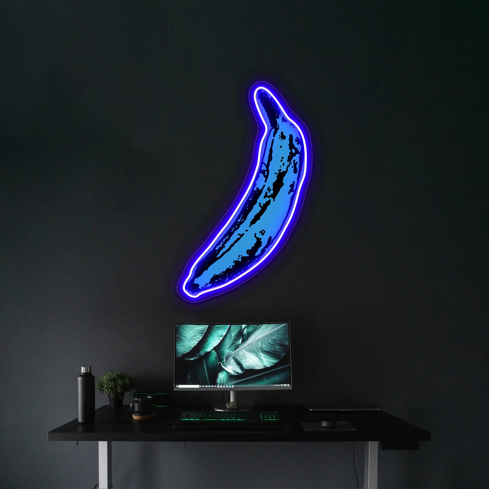 Warhol Banana Blue Artwork Neon Signs Custom | Shineneon
