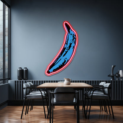 Warhol Banana Blue Artwork Neon Signs Custom | Shineneon