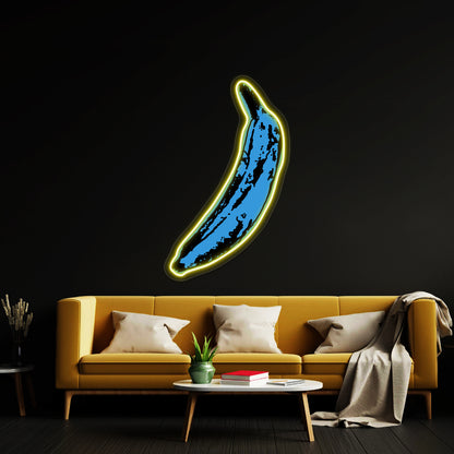Warhol Banana Blue Artwork Neon Signs Custom | Shineneon