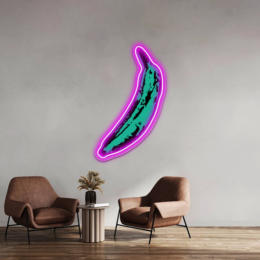 Warhol Banana Green Artwork Neon Signs Custom