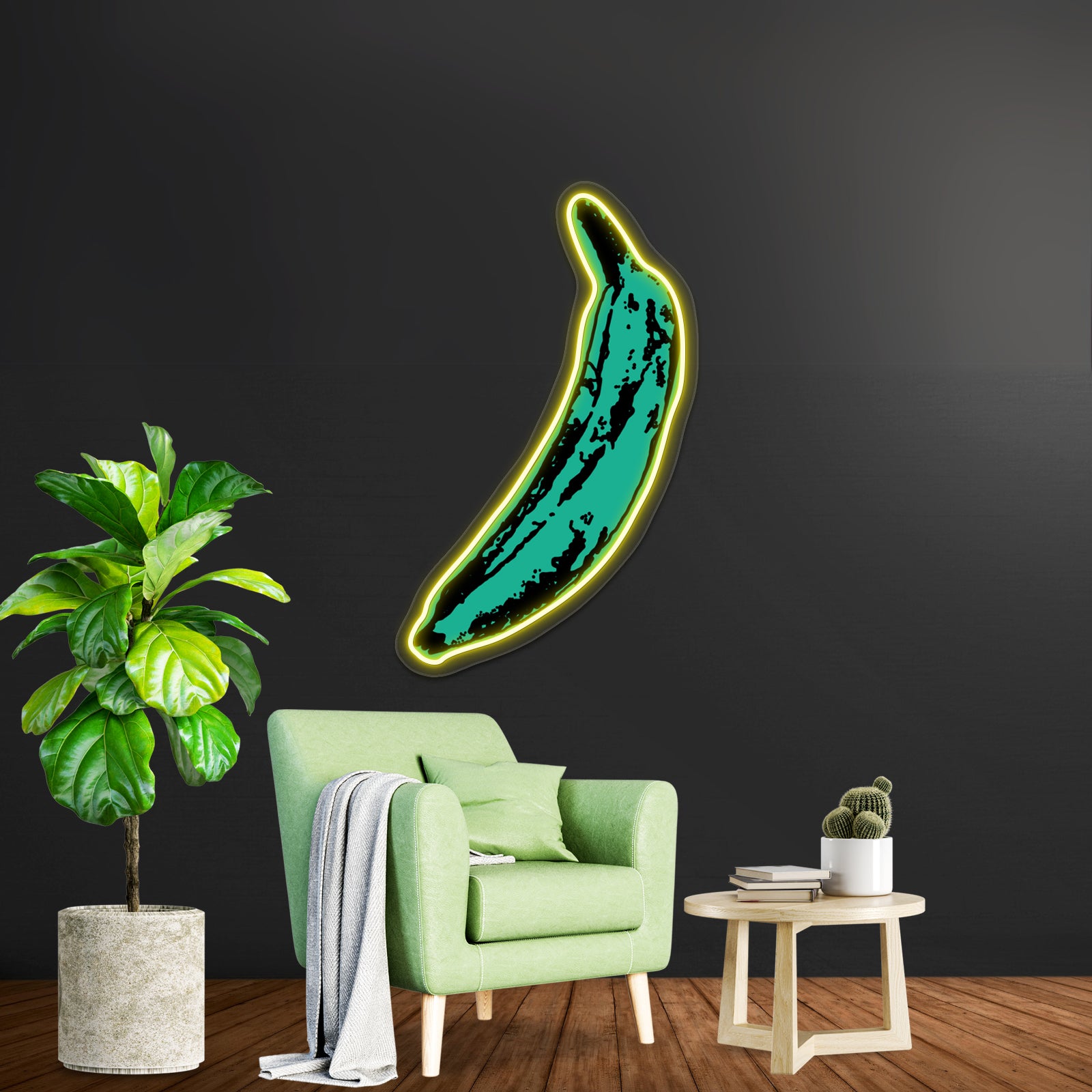 Warhol Banana Green Artwork Neon Signs Custom | Shineneon