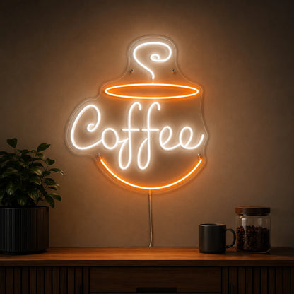 Warm Coffee Wall Neon Sign LED Neon Sign high-converting product image