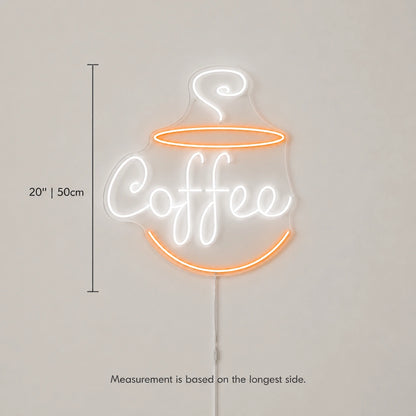 Warm Coffee Wall Neon Sign LED Neon Sign size image