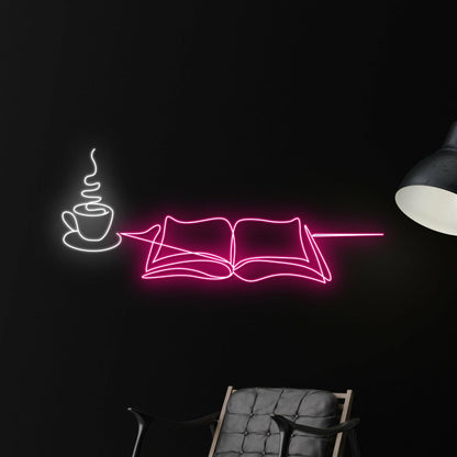 Warm Glow To Your Reading Nook Cafe Book Led Neon Sign - Shineneon