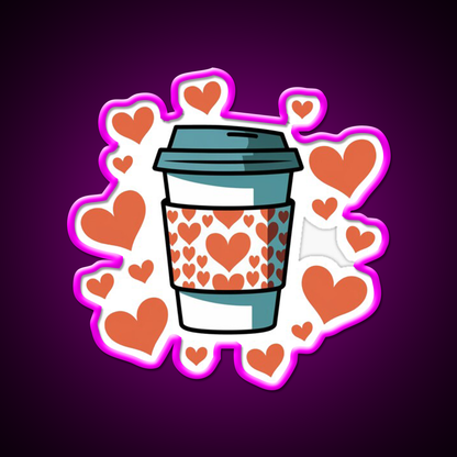 Warm Hearts Warm Coffee Cafe Led Neon Sign Espresso Bar Art Rgb Color