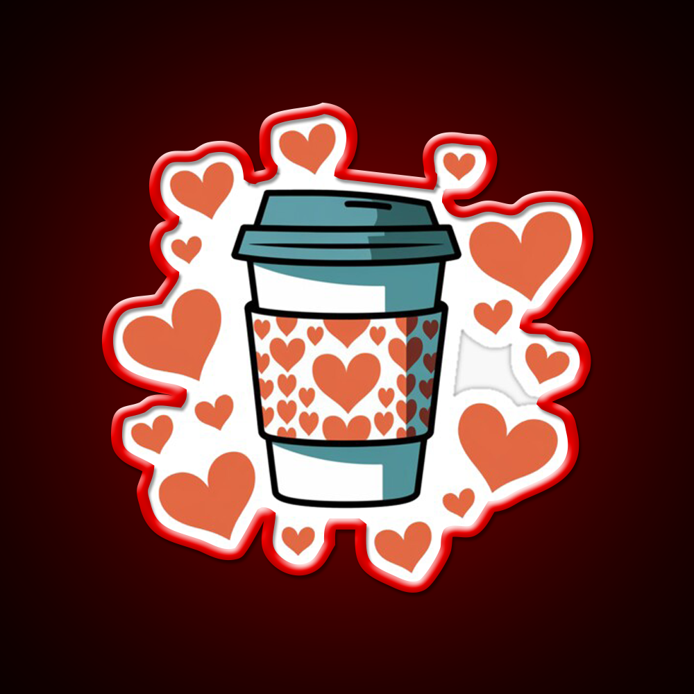 Warm Hearts Warm Coffee Cafe Led Neon Sign Espresso Bar Art Rgb Color