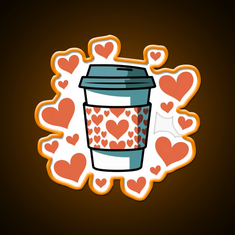 Warm Hearts Warm Coffee Cafe Led Neon Sign Espresso Bar Art Rgb Color - Shineneon