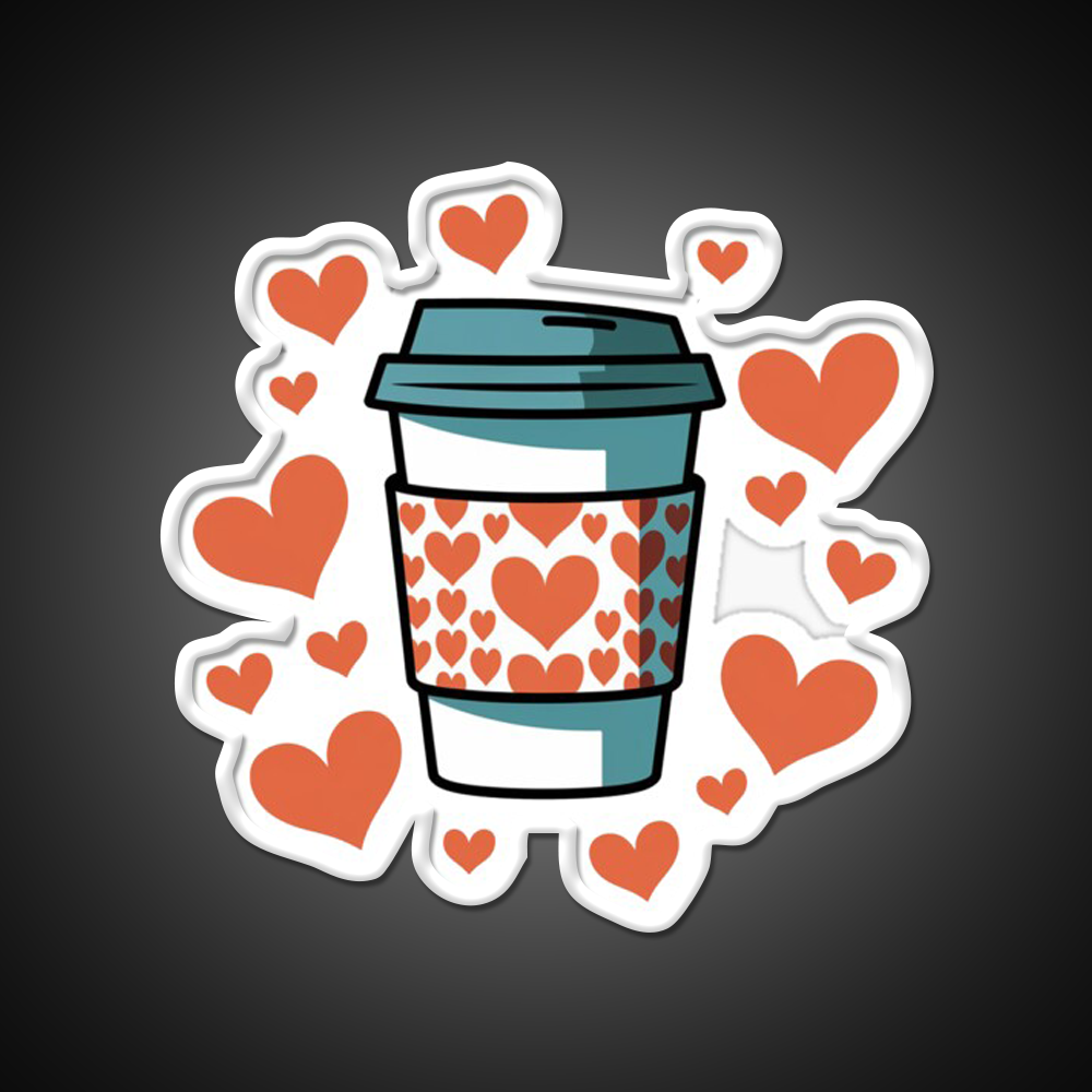 Warm Hearts Warm Coffee Cafe Led Neon Sign Espresso Bar Art Rgb Color