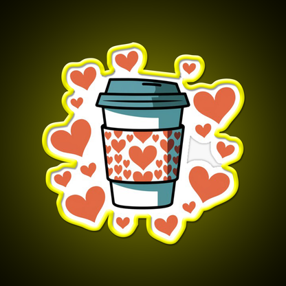 Warm Hearts Warm Coffee Cafe Led Neon Sign Espresso Bar Art Rgb Color