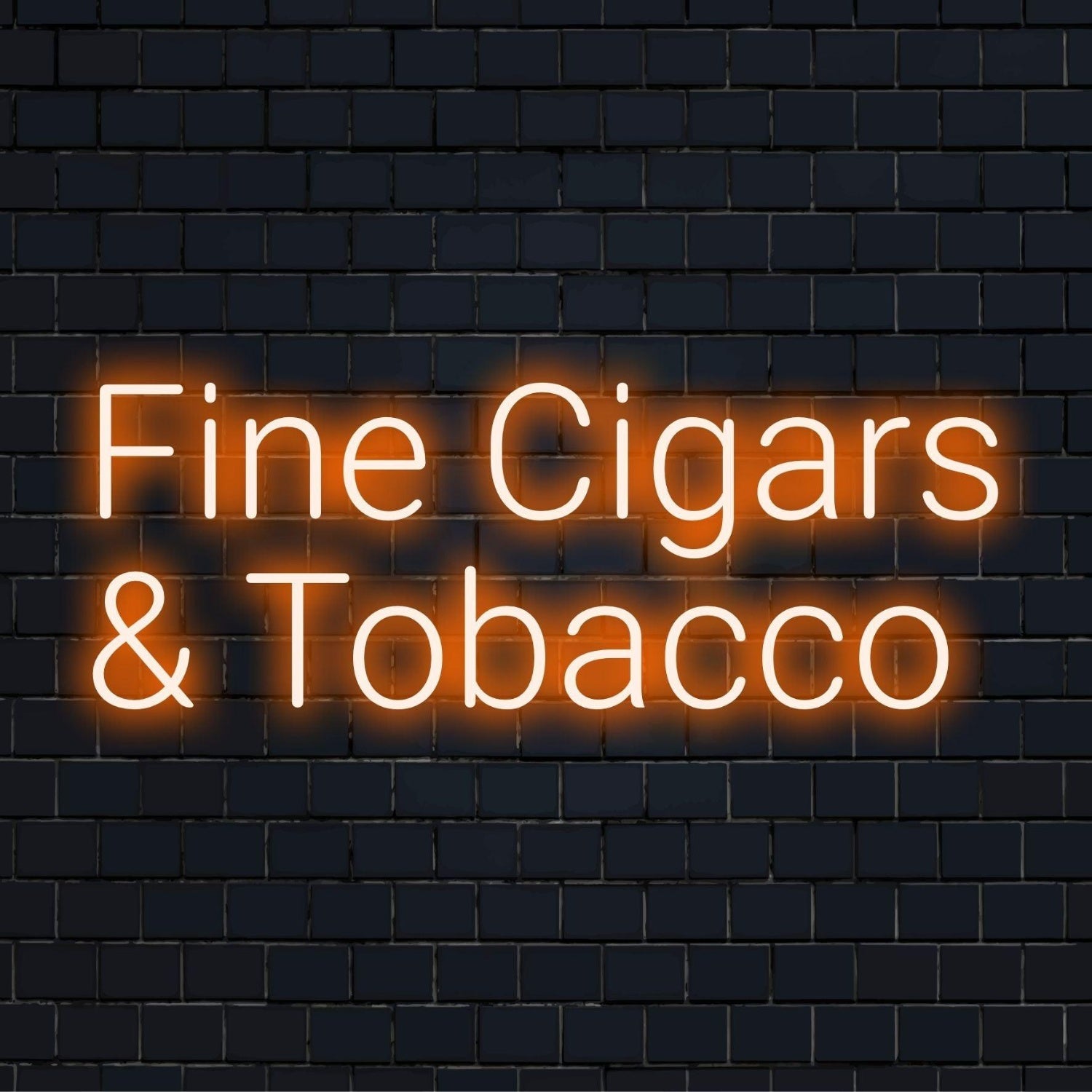 Warm Orange Fine Cigars Tobacco Led Neon Sign For Tobacco Shop Decor | Shineneon