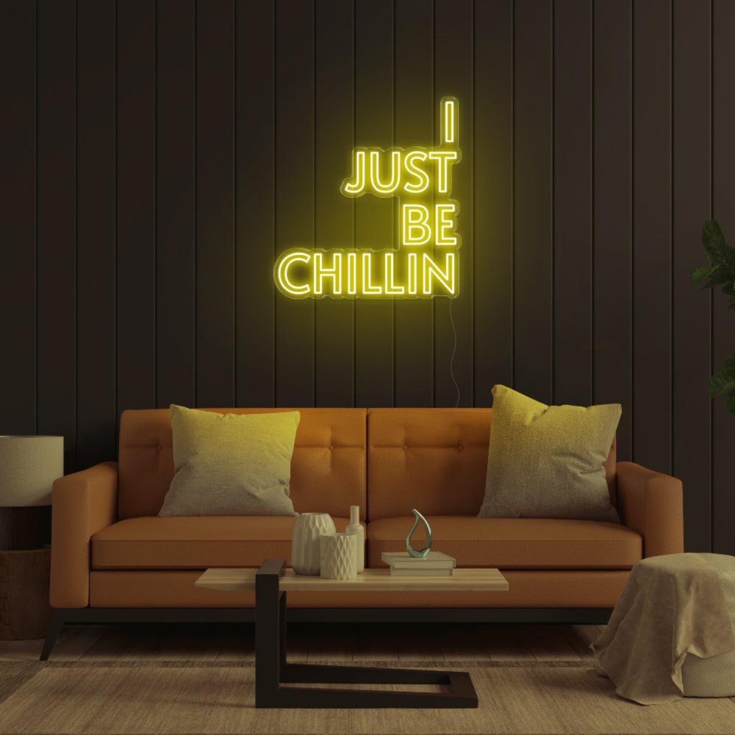 Warm Orange I Just Be Chillin Led Neon Sign For Indoor Living Room Decor | Shineneon