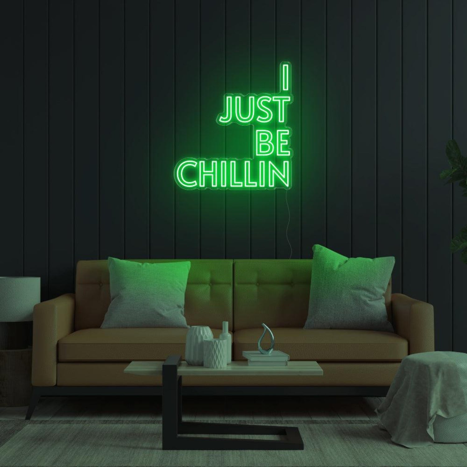 Warm Orange I Just Be Chillin Led Neon Sign For Indoor Living Room Decor | Shineneon