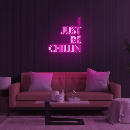 Warm Orange I Just Be Chillin Led Neon Sign For Indoor Living Room Decor | Shineneon
