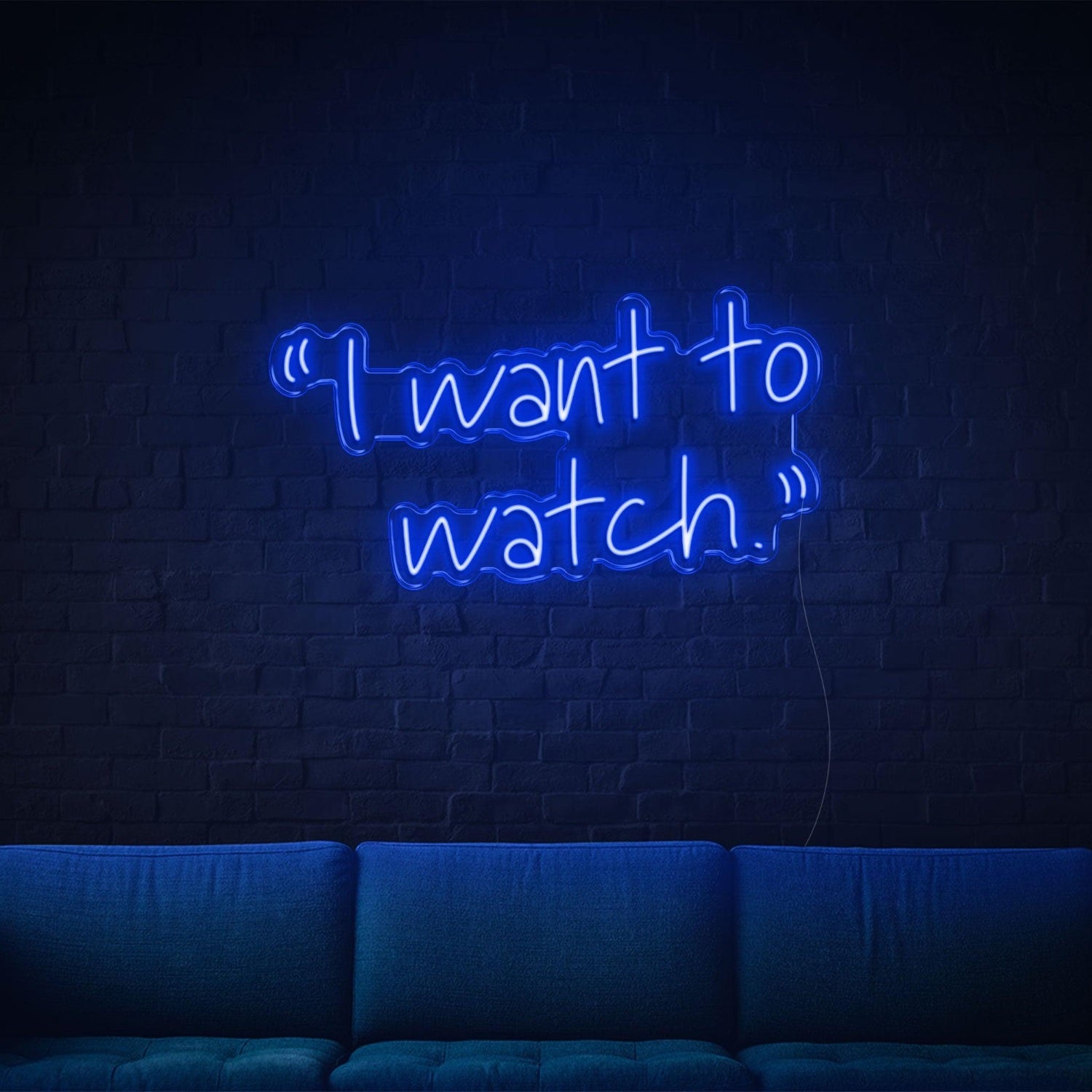 Warm Orange Script I Want To Watch Led Neon Sign For Cozy Living Room | Shineneon