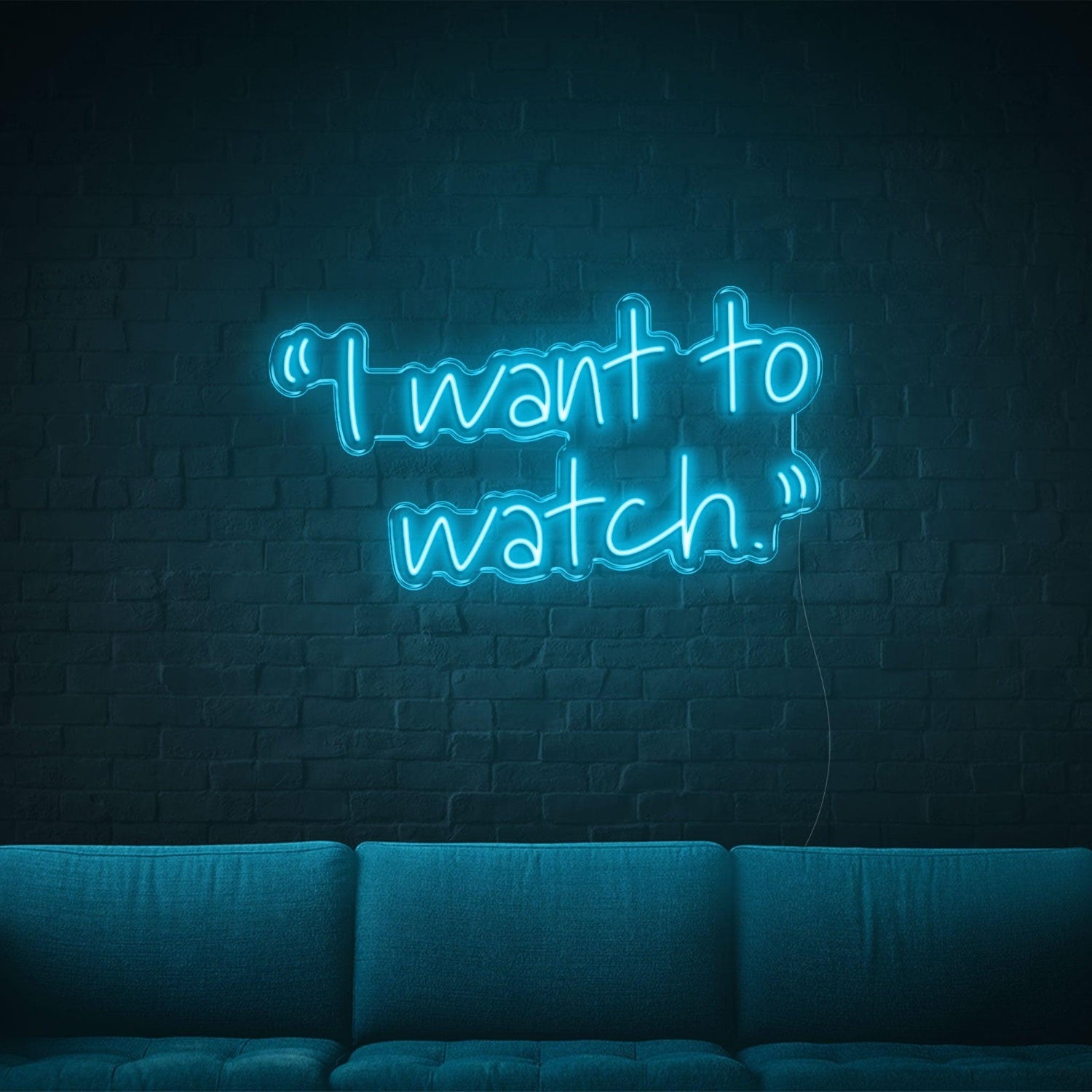 Warm Orange Script I Want To Watch Led Neon Sign For Cozy Living Room | Shineneon