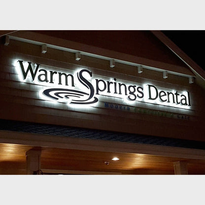 Warm Springs Dental 3D Frontlit And Backlit Channel Letter Led Light Sign - Shineneon