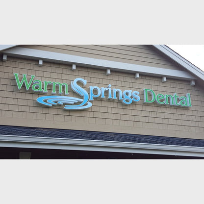 Warm Springs Dental 3D Frontlit Channel Letters Led Light Sign - Shineneon