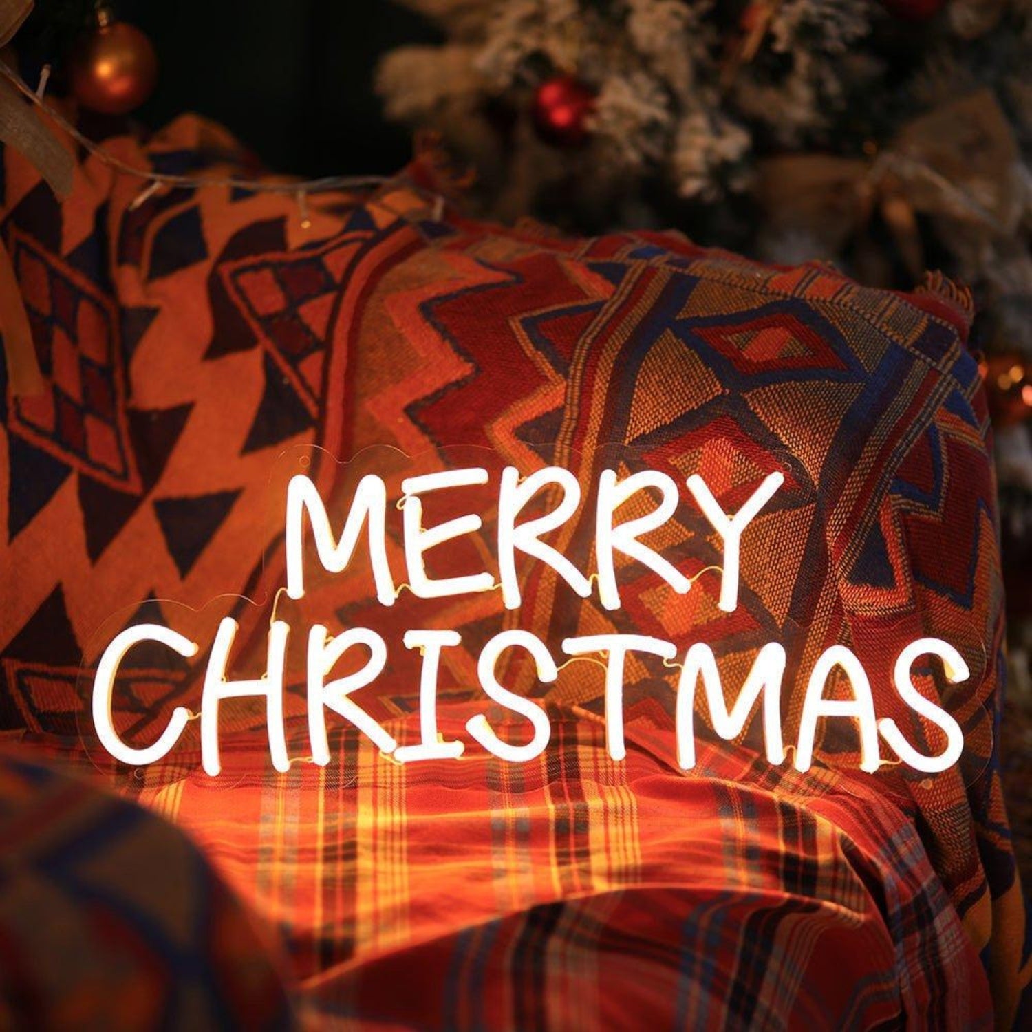 Warm White Merry Christmas Led Neon Sign Festive Indoor Holiday Decor | Shineneon