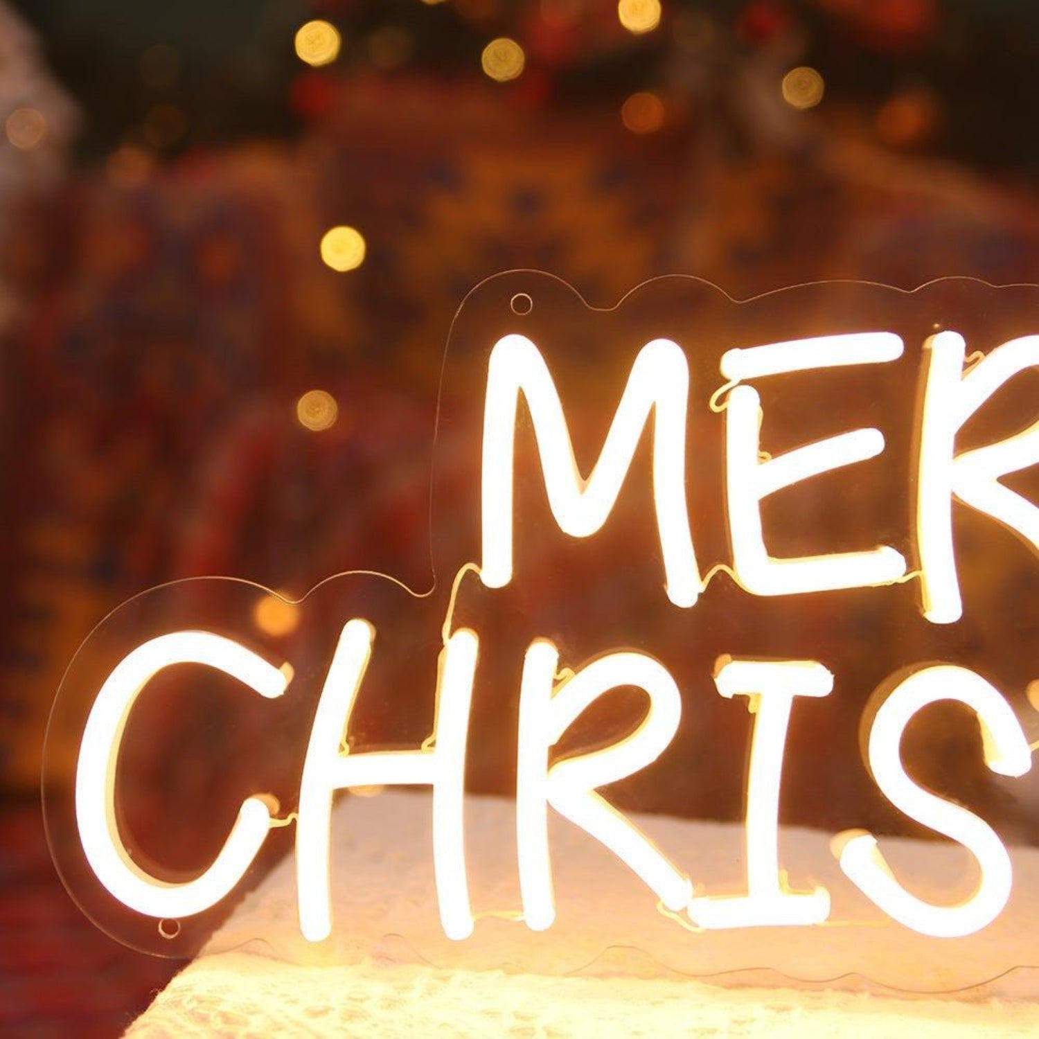 Warm White Merry Christmas Led Neon Sign Festive Indoor Holiday Decor | Shineneon