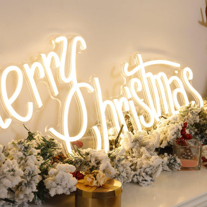 Warm White Merry Christmas Led Neon Sign For Indoor Holiday Decor | Shineneon