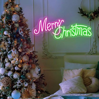 Warm White Merry Christmas Led Neon Sign For Indoor Holiday Decor | Shineneon