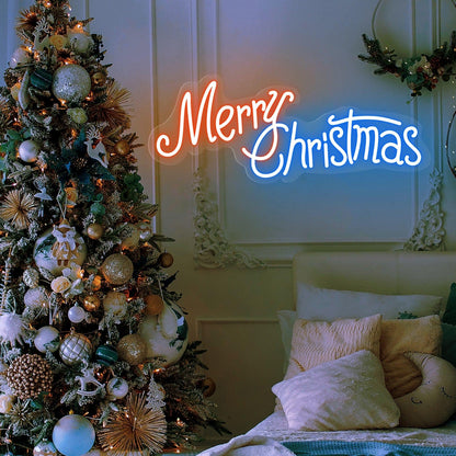 Warm White Merry Christmas Led Neon Sign For Indoor Holiday Decor | Shineneon
