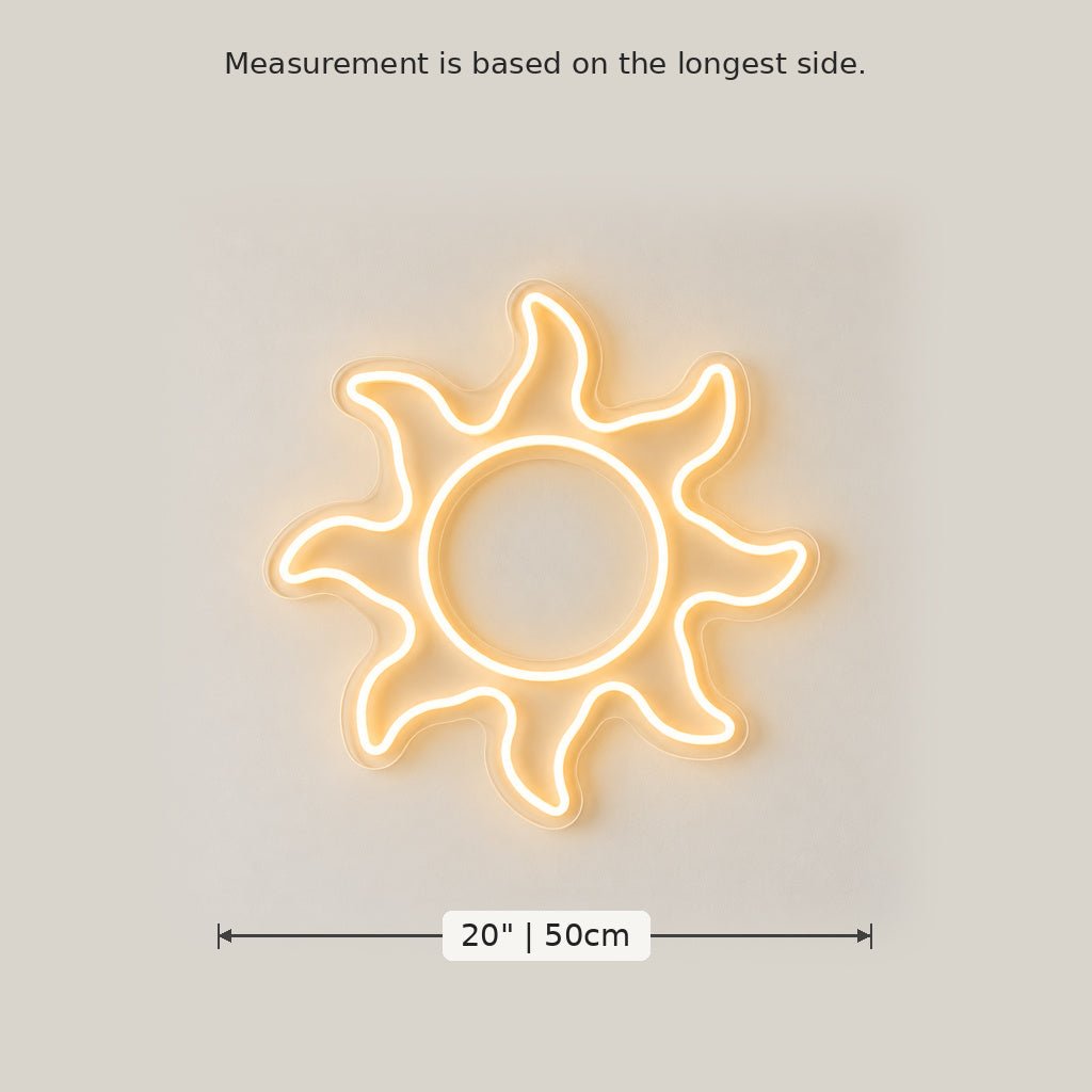 Warm White Sun LED Neon Sign - Shineneon