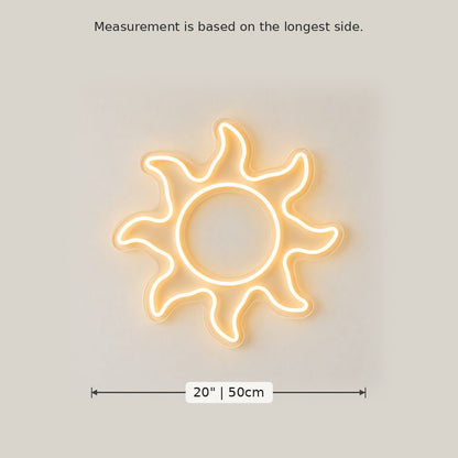 Warm White Sun LED Neon Sign - Shineneon