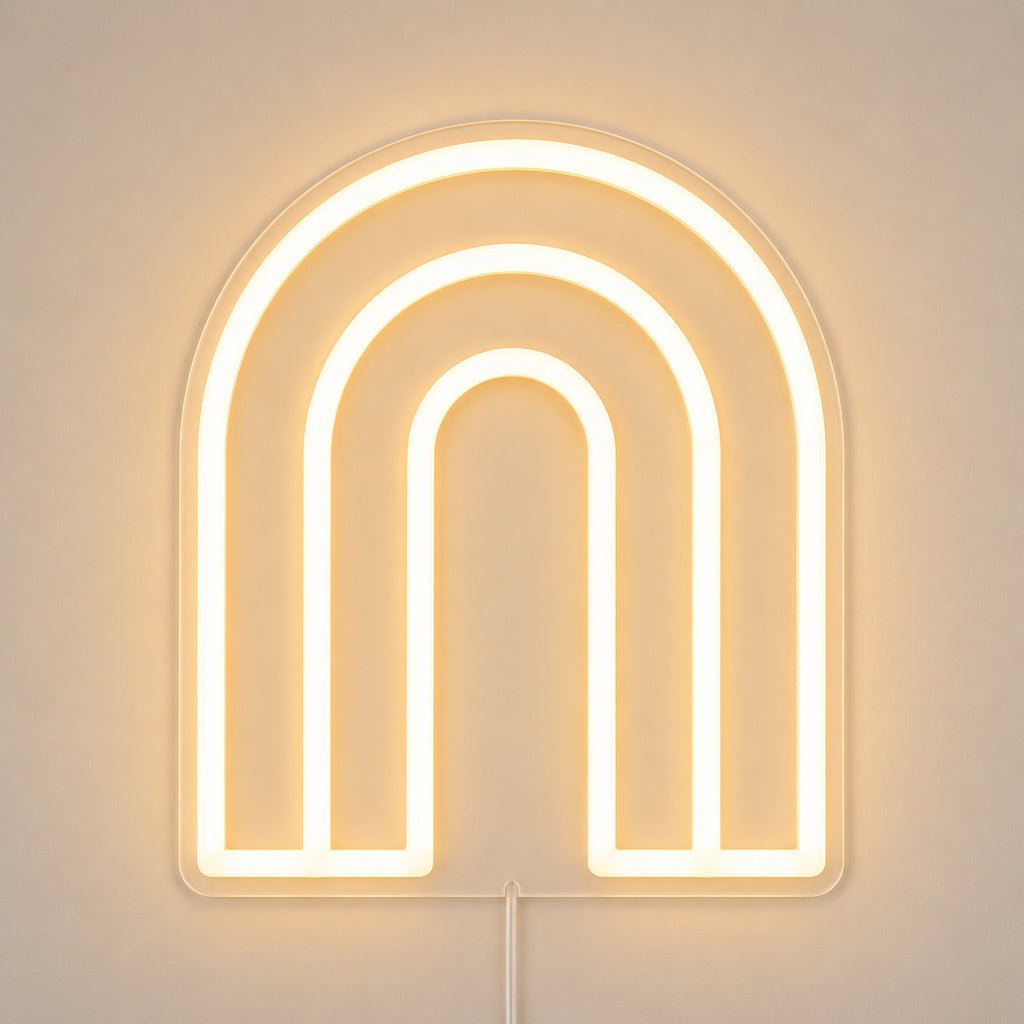 Warm White Triple Arch LED Neon Sign - Shineneon