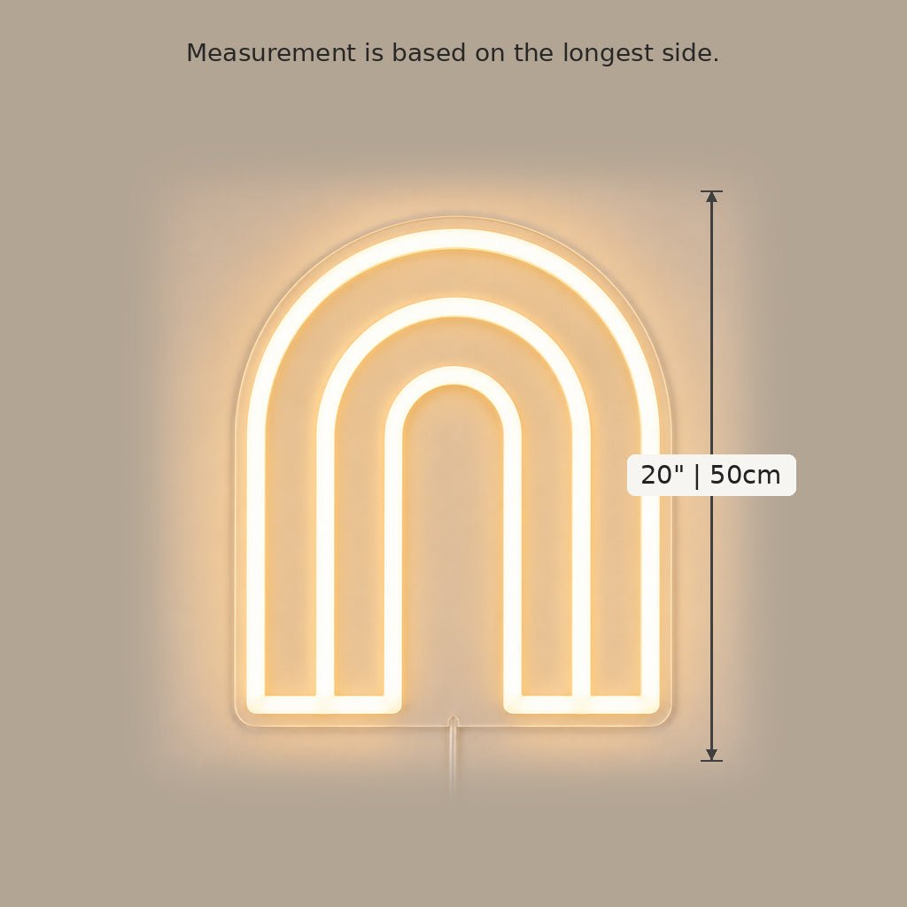 Warm White Triple Arch LED Neon Sign - Shineneon