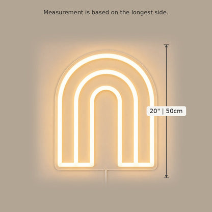 Warm White Triple Arch LED Neon Sign - Shineneon