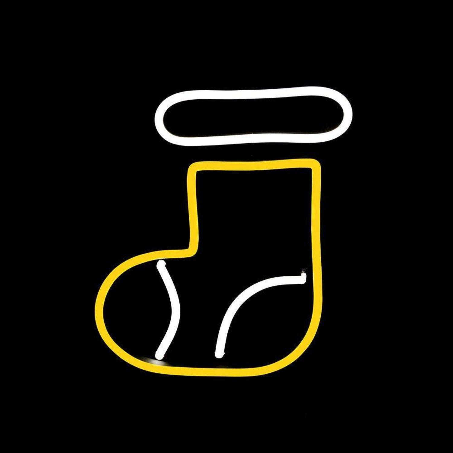Warm Yellow Christmas Stocking Led Neon Sign For Indoor Holiday Decor | Shineneon