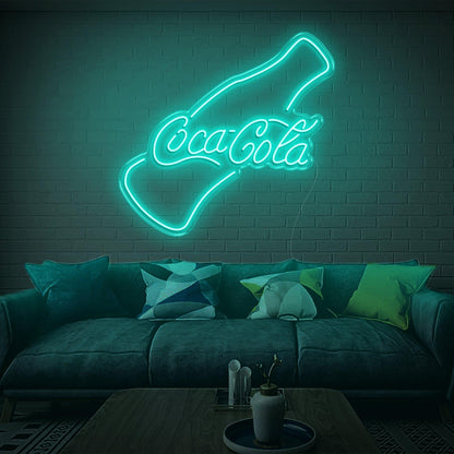 Warm Yellow Coca-Cola Bottle Led Neon Sign For Indoor Brand Decor | Shineneon