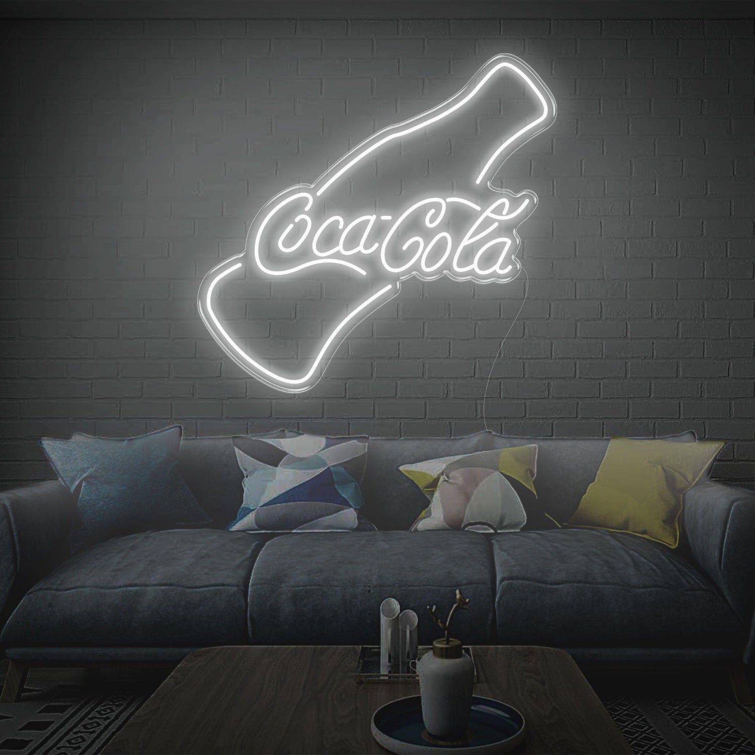 Warm Yellow Coca-Cola Bottle Led Neon Sign For Indoor Brand Decor | Shineneon