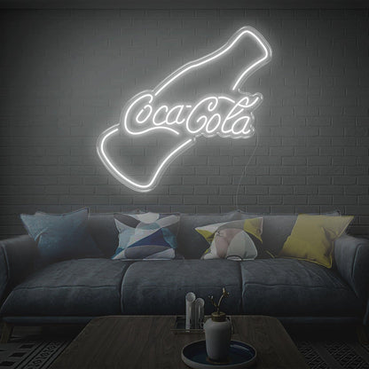 Warm Yellow Coca-Cola Bottle Led Neon Sign For Indoor Brand Decor | Shineneon