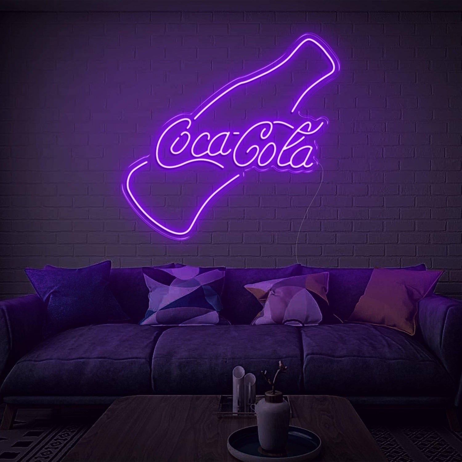 Warm Yellow Coca-Cola Bottle Led Neon Sign For Indoor Brand Decor | Shineneon