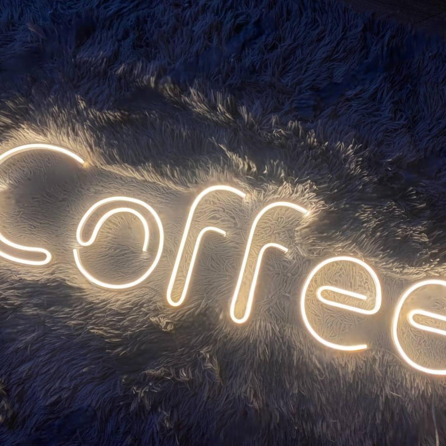 Warm Yellow Coffee Led Neon Sign Cafe Wall Decor | Shineneon