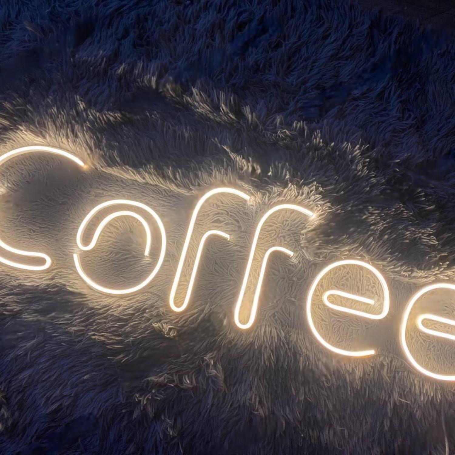 Warm Yellow Coffee Led Neon Sign Cafe Wall Decor | Shineneon