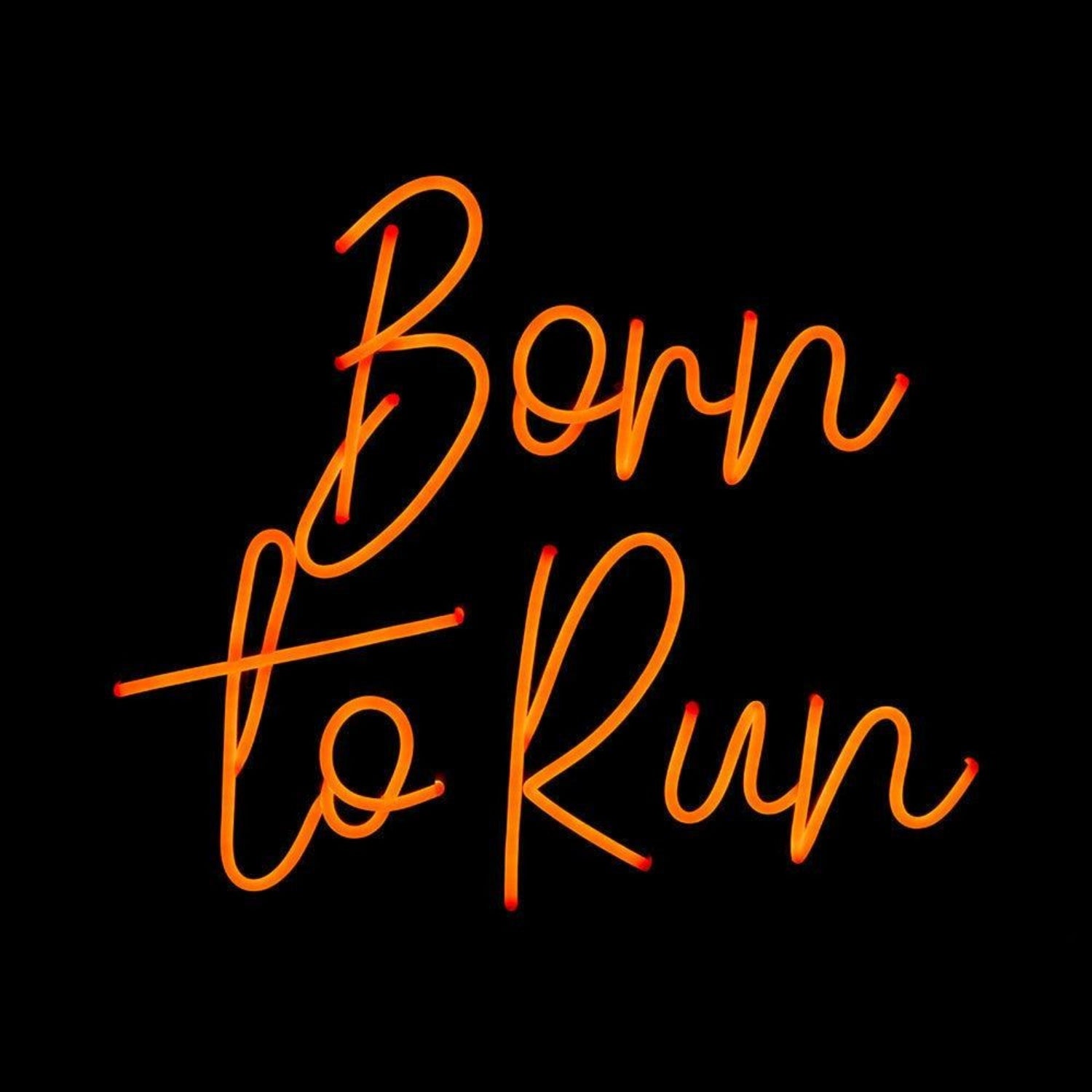 Warm Yellow Cursive Born To Run Led Neon Sign For Festive Home Decor | Shineneon
