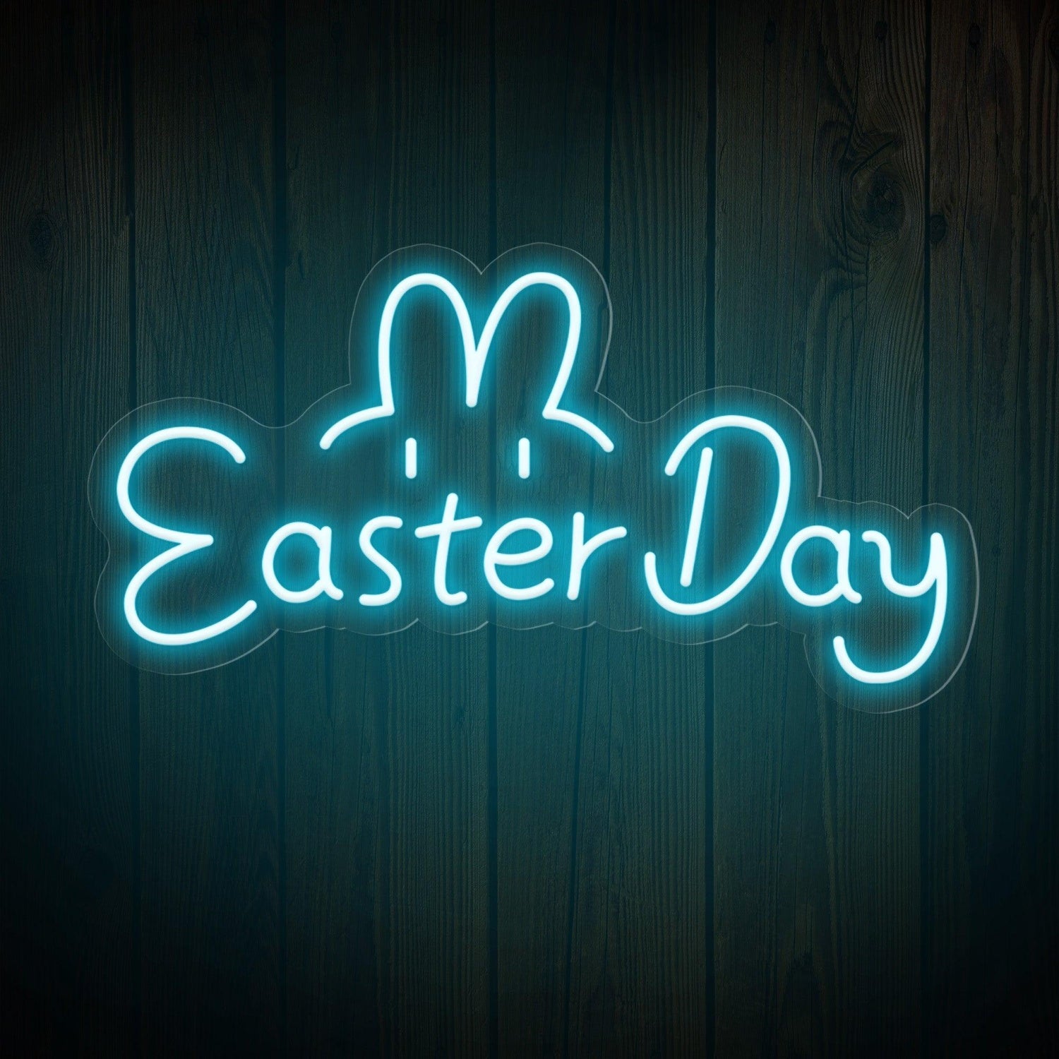 Warm Yellow Easter Day Bunny Led Neon Sign For Home Cafe Decor | Shineneon