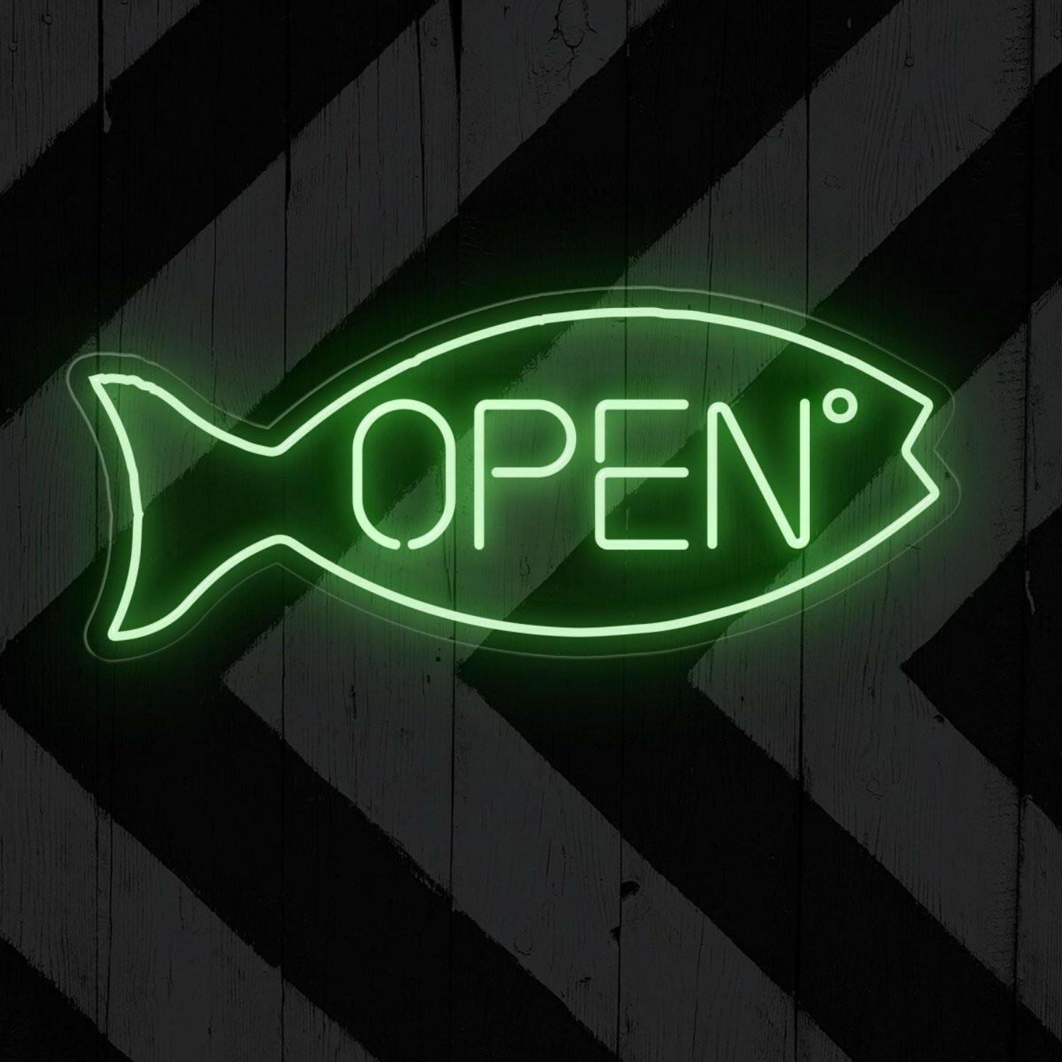 Warm Yellow Fish Open Led Neon Sign For Shop Business Decor | Shineneon