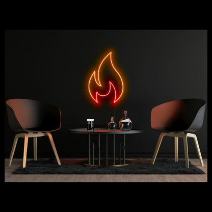 Warm-Yellow Flame Led Neon Sign For Industrial Retro Bar And Home Decor | Shineneon